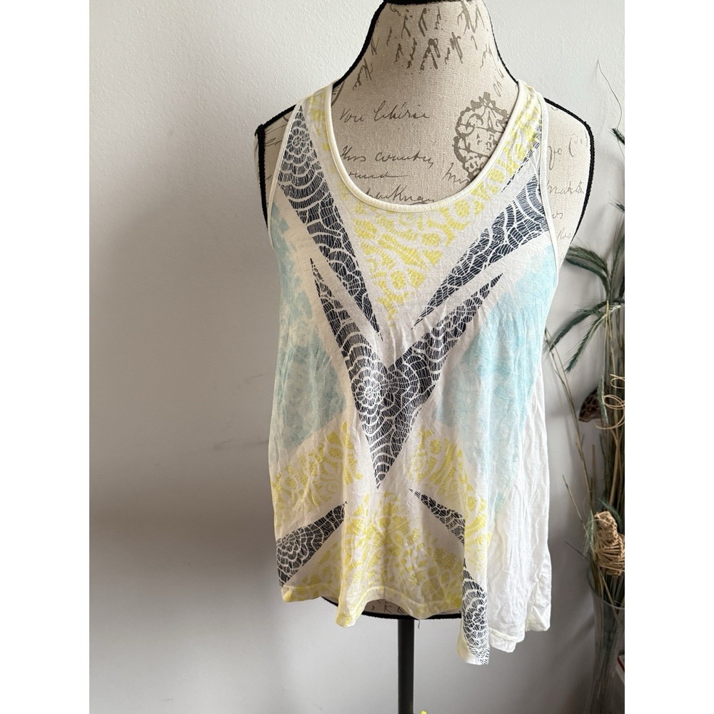 Free People Women's Sleeveless Flowy Tank-Tunic‎ With Mesh Size XSmall